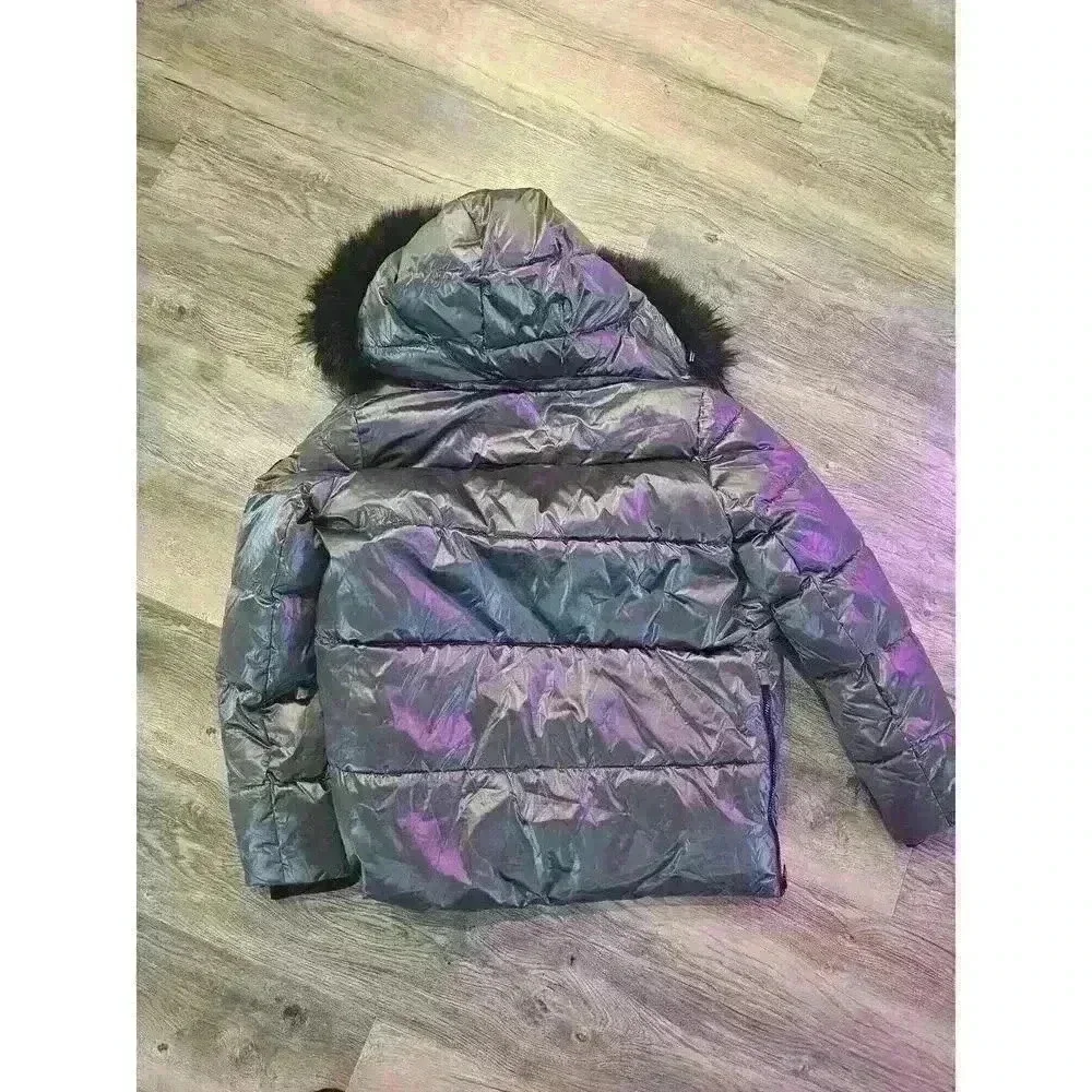 Dkny gunmetal puffer coat. SZ Large - Picture 3 of 3